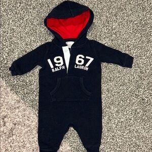 Ralph Lauren Navy and Red Baby Onesie